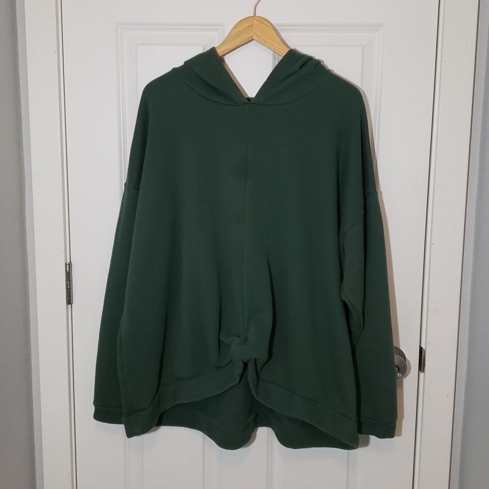 Zella Cara Twist Front Hoodie Green Size 3X
